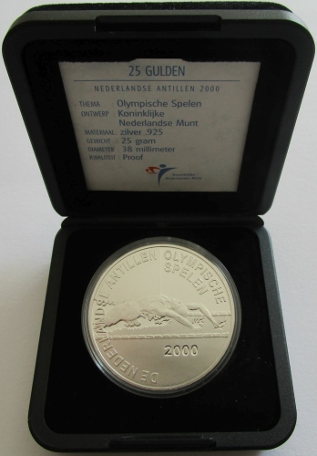 Niederländische Antillen 25 Gulden 2000 Olympia Sydney Schwimmen