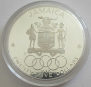 Jamaica 25 Dollars 1980 Olympics Moscow Gold Medal...