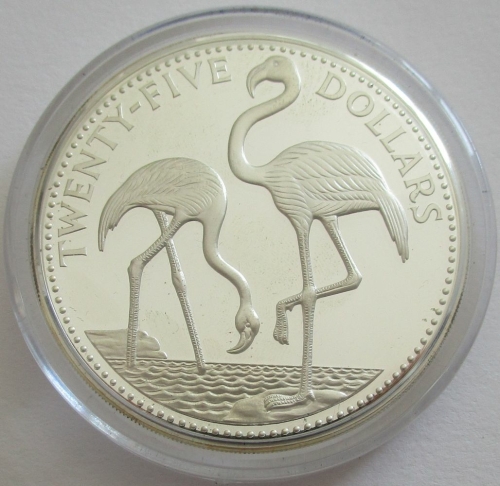 Bahamas 25 Dollars 1985 Tiere Kuba-Flamingo