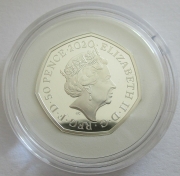 United Kingdom 50 Pence 2020 Beatrix Potter Peter Rabbit Silver Proof