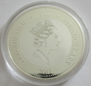 Fiji 5 Dollars 2011 Zoom Berlin 2 Oz Silver