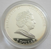 Cook Islands 2 Dollars 2011 Lunar Rabbit #1 Silver