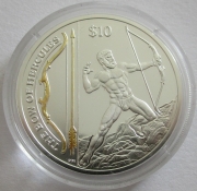 British Virgin Islands 10 Dollars 2013 Legendary Weapons Bow of Hercules Silver