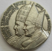 Vatikan Medaille 2014 Heiligsprechung der Päpste Silber