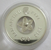 Fiji 10 Dollars 2012 Jewel Filigree Silver
