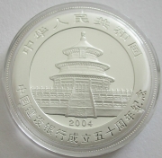 China 10 Yuan 2004 Panda 50 Years China Construction Bank 1 Oz Silver