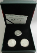 China 2 x 10 Yuan 2011 50 Years WWF 3 x 1 Oz Silver