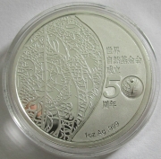 China 2 x 10 Yuan 2011 50 Jahre WWF + Medaille in Silber