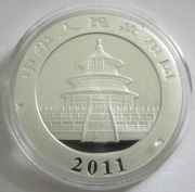 China 2 x 10 Yuan 2011 50 Jahre WWF + Medaille in Silber