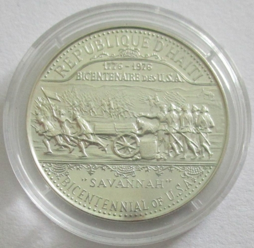 Haiti 25 Gourdes 1974 200 Years US Declaration of Independence Silver