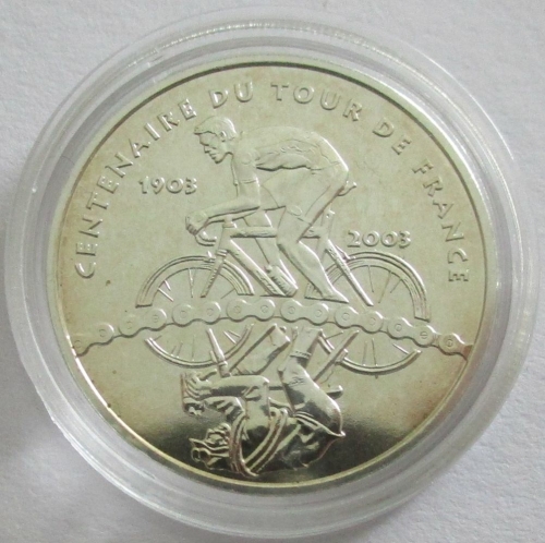 France 1/4 Euro 2003 100 Years Tour de France Silver