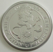 United Kingdom 5 Pounds 2020 Queens Beasts White Lion of...