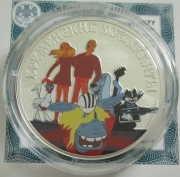 Russia 3 Roubles 2019 Animation Town Musicians of Bremen 1 Oz Silver
