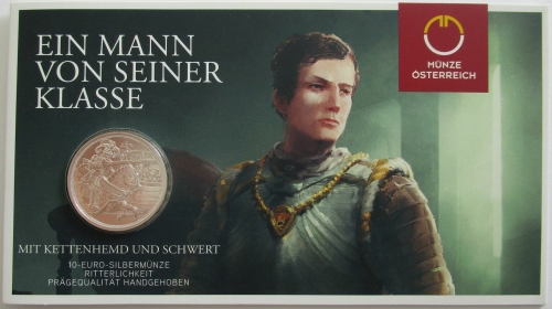 Austria 10 Euro 2019 Knights Tales Chivalry Silver BU