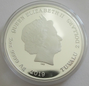 Tuvalu 2 Dollars 2019 Star Trek Enterprise & Crew 2 Oz Silver