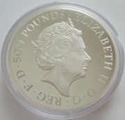 United Kingdom 500 Pounds 2020 Queens Beasts White Horse of Hanover 1 Kilogram Silver Proof