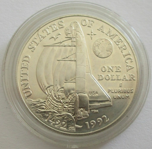 USA 1 Dollar 1992 Columbus Quincentenary Silver BU