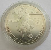 USA 1 Dollar 1992 Columbus Quincentenary Silver BU