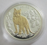 Liberia 10 Dollars 2004 Wildlife Cougar / Puma Silver