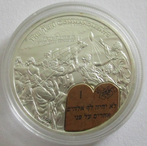 Palau 2 Dollars 2011 Biblical Stories Ten Commandments Silver
