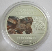 DR Congo 30 Francs 2013 Wildlife Snapping Turtle Silver