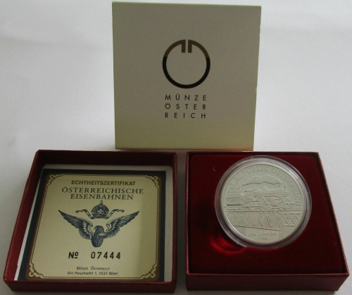 Österreich 20 Euro 2008 Eisenbahn Kaiserin Elisabeth Westbahn