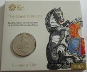 United Kingdom 5 Pounds 2020 Queens Beasts White Horse of...