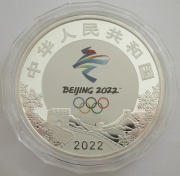 China 50 Yuan 2022 Olympics Beijing Bing Xi Tu Silver