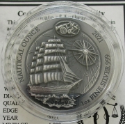 Rwanda 50 Amafaranga 2021 Ships Sedov 1 Ounce Silver High...