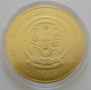 Rwanda 100 Amafaranga 2021 Ships Sedov 1 Oz Gold