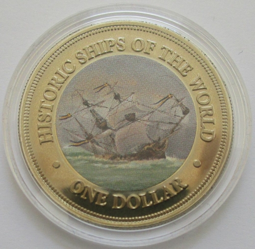 Cook Islands 1 Dollar 2003 Ships Vasa