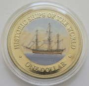 Cook-Inseln 1 Dollar 2003 Schiffe HMS Endeavour