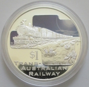 Cook Islands 1 Dollar 2004 Railroads Trans-Australian...