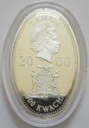 Zambia 4000 Kwacha 2000 Ships Junk of Marco Polo Silver