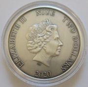Niue 2 Dollars 2020 Dinosaurs Stegosaurus 1 Oz Silver