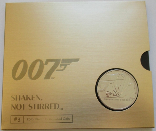 Großbritannien 5 Pounds 2020 James Bond 007: Shaken, Not Stirred BU