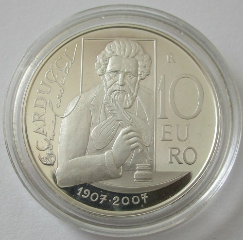 San Marino 10 Euro 2007 Giosuè Carducci Silver