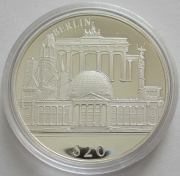 Liberia 20 Dollars 2000 European Capitals Berlin Silver
