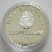 North Korea 500 Won 1987 Football World Cup in Mexico Silver