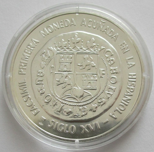 Dominican Republic 10 Pesos 1975 Bankers Congress Silver BU