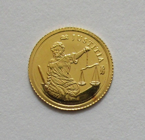 Ivory Coast 1500 Francs 2007 Lady Justice Gold