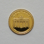 Liberia 12 Dollars 2008 Brandenburg Gate in Berlin Gold