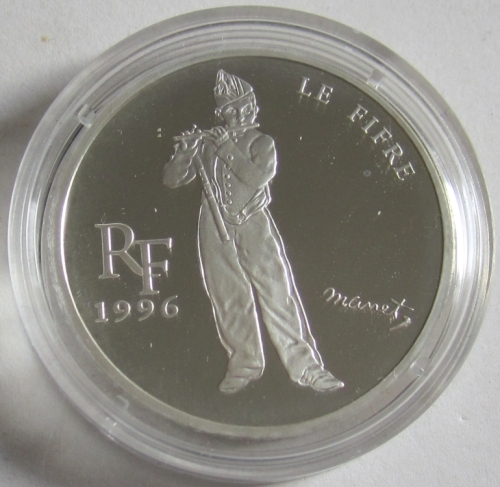 France 10 Francs = 1.50 Euro 1996 Le Fifre by Édouard Manet Silver
