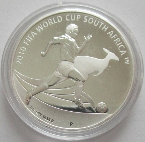 Australia 1 Dollar 2009 Football World Cup in South Africa 1 Oz Silver