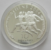 Liberia 10 Dollars 2004 Olympics Athens Sprint Silver