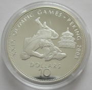 Liberia 10 Dollars 2003 Olympia Beijing Ringen