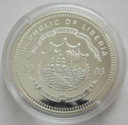 Liberia 10 Dollars 2003 Olympia Beijing Ringen