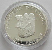 Kongo 1000 Francs 2001 Fußball-WM in Mexiko