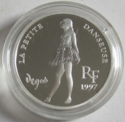 France 10 Francs 1997 Petite Danseuse by Edgar Degas Silver