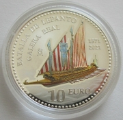 Spain 10 Euro 2021 450 Years Battle of Lepanto Silver